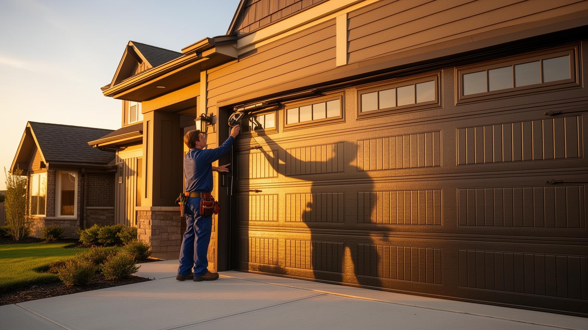 Professional garage door service technician in La Habra CA